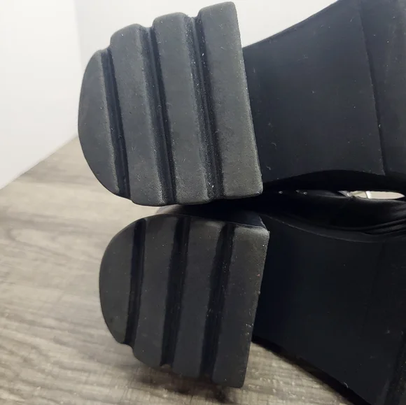 Demonia BRATTY Black Vegan Leather Platform Boots Womens 6 Goth Punk DOMINATRIX - Picture 10 of 11